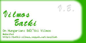 vilmos batki business card